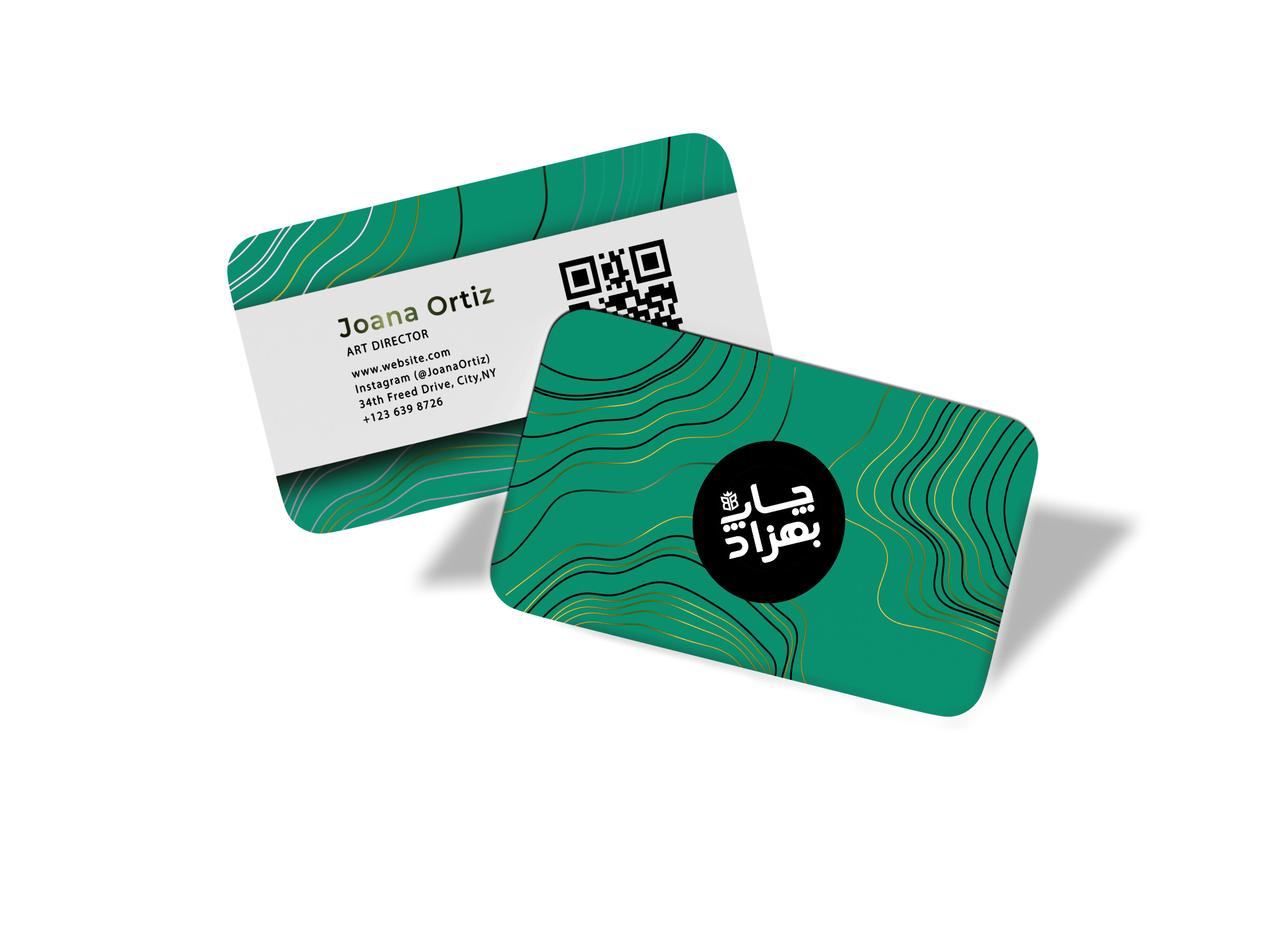 کارت ویزیت لمینت برجسته مخملی طلاکوب