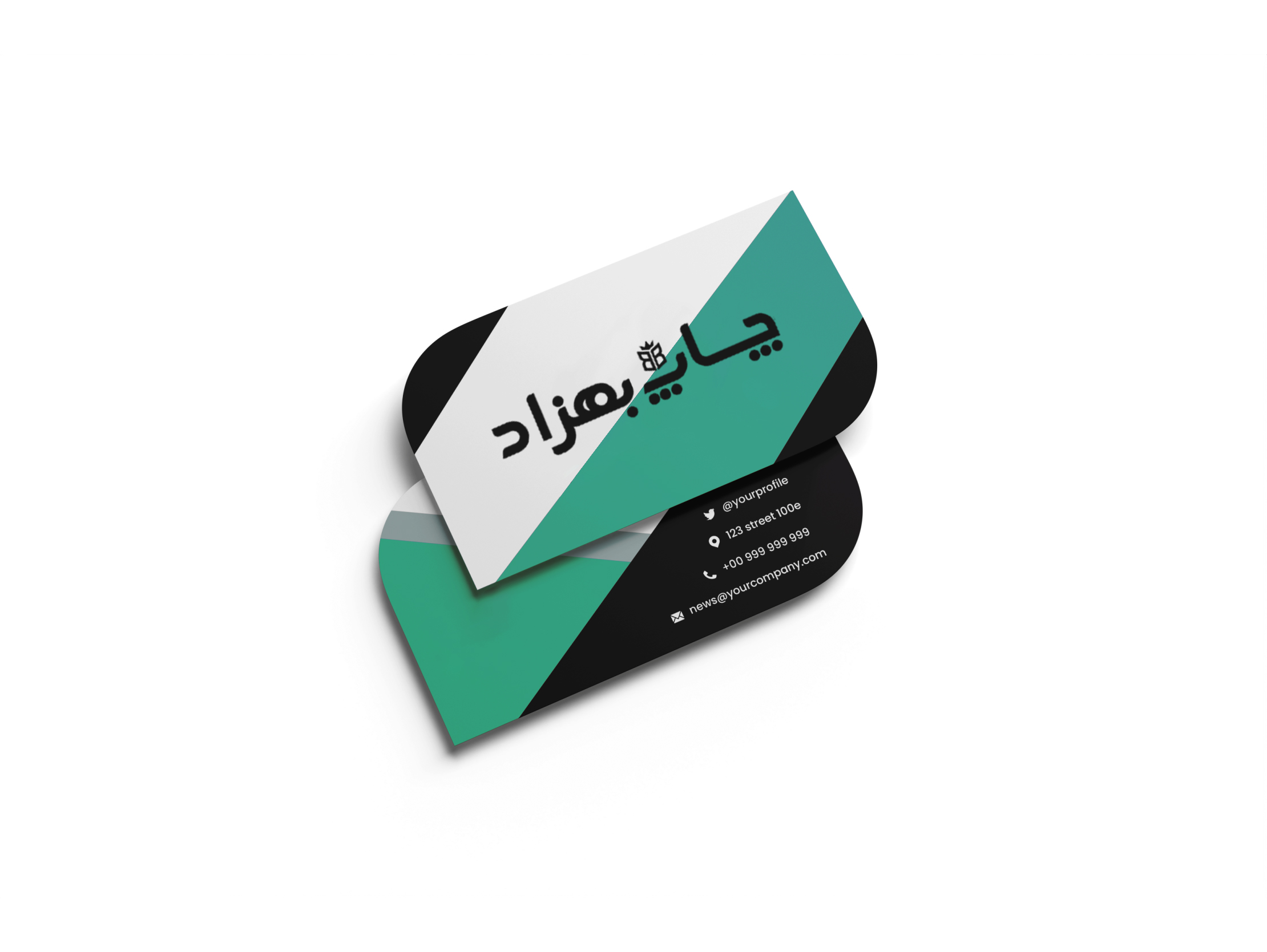 کارت ویزیت سلفون مات دورو طرح موج