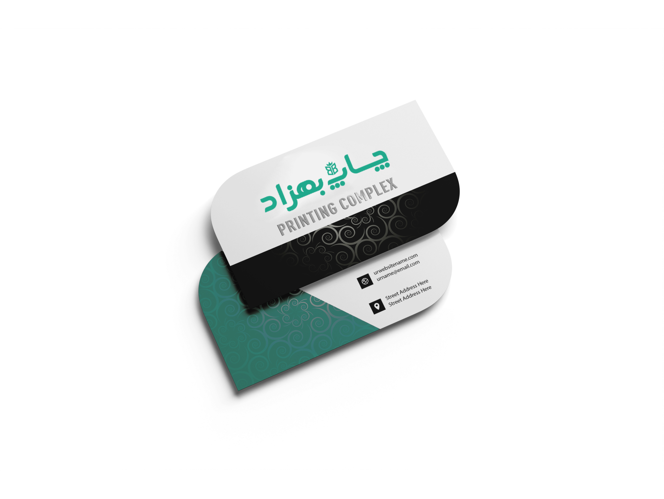 کارت ویزیت لمینت برجسته طرح موج