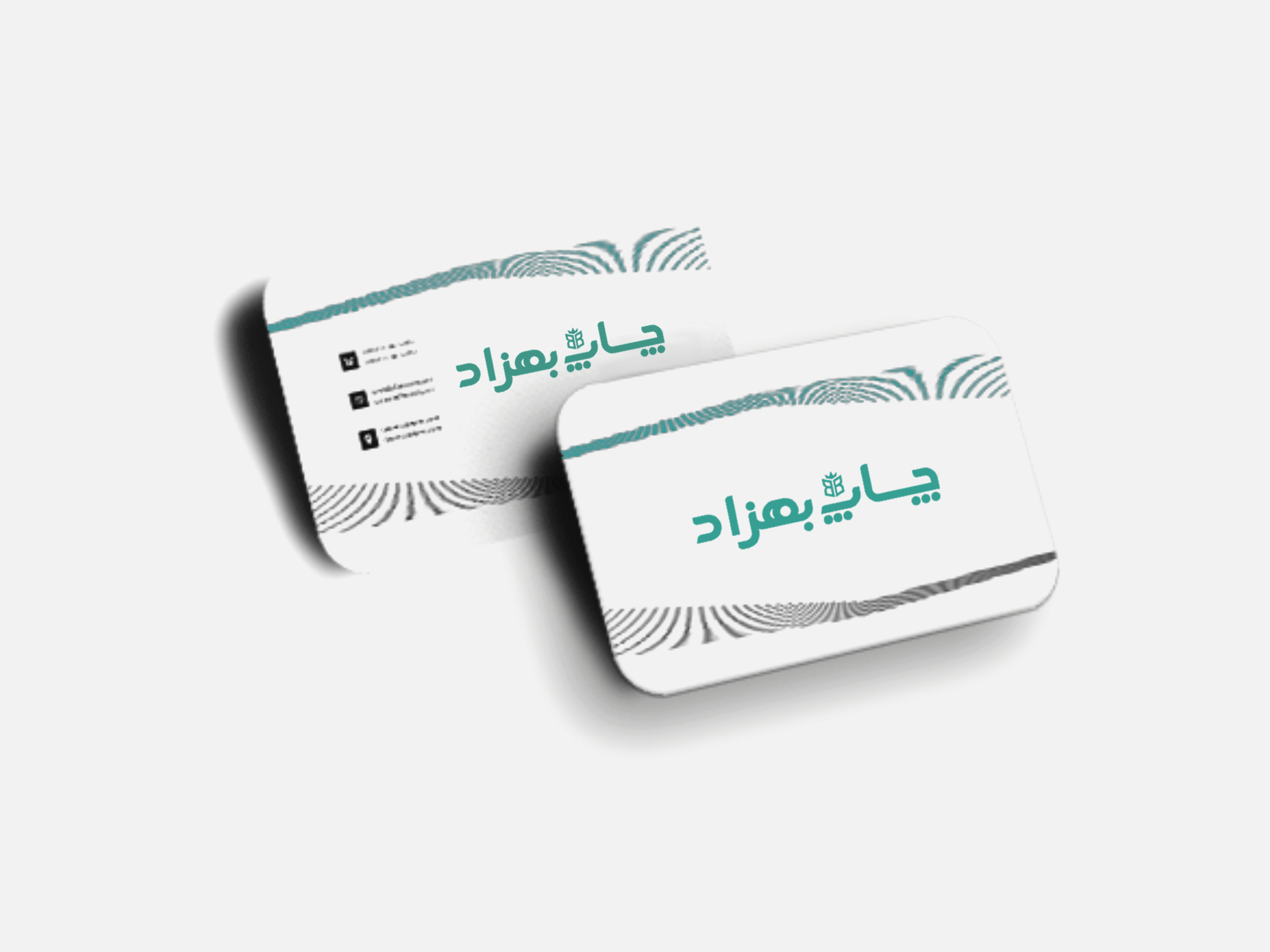کارت ویزیت کارتی 300 گرم نقره کوب دورگرد