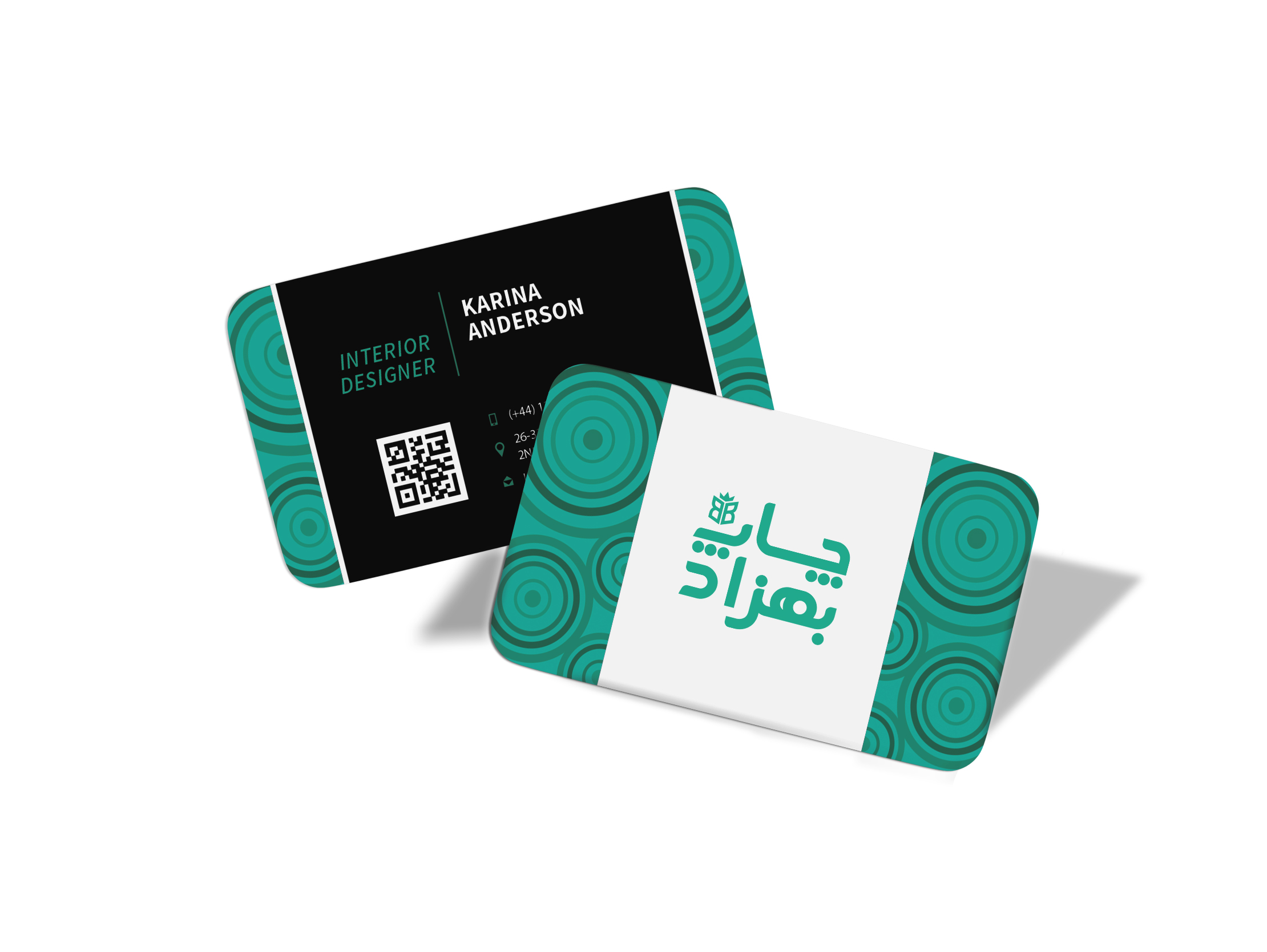 کارت ویزیت کتان لمینت امباس دورگرد