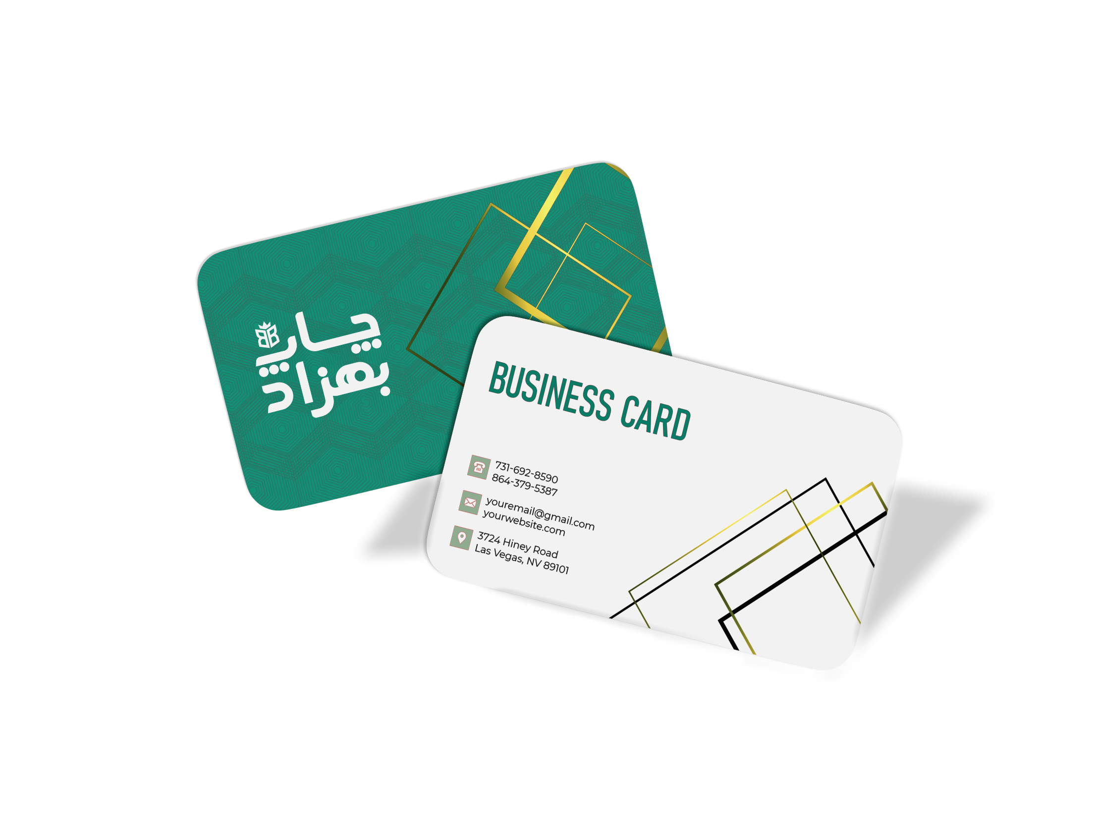 کارت ویزیت لمینت برجسته طلاکوب