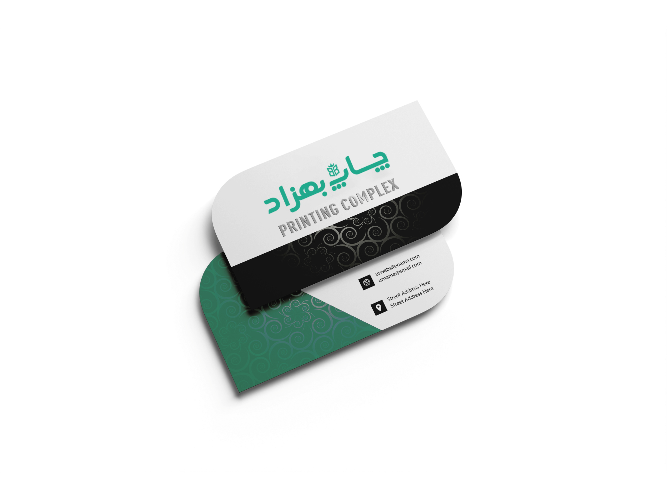 کارت ویزیت سلفون براق دورو طرح موج