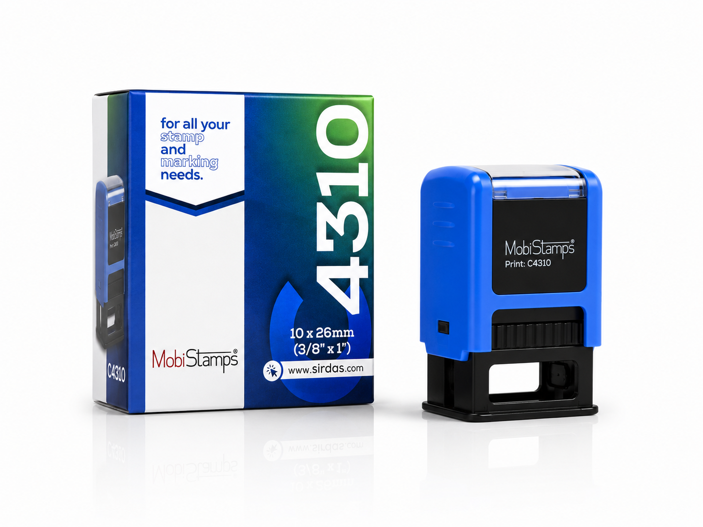 مهر دسته اتومات C4310 10*26mm مستطیل
