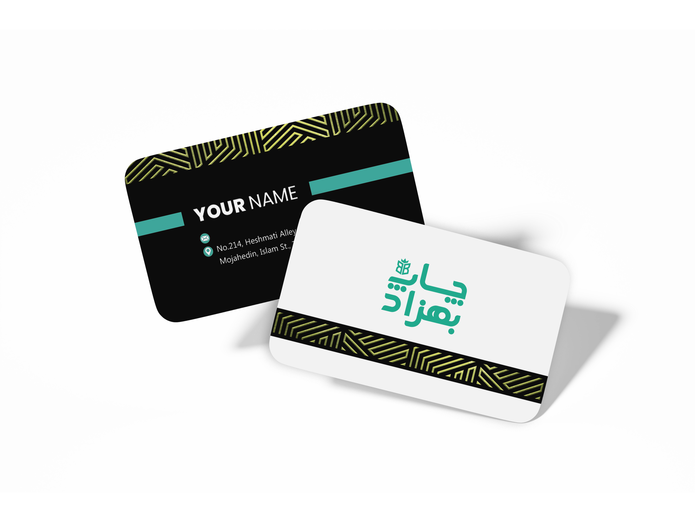 کارت ویزیت طلاکارت ( لمینت براق دورگرد )