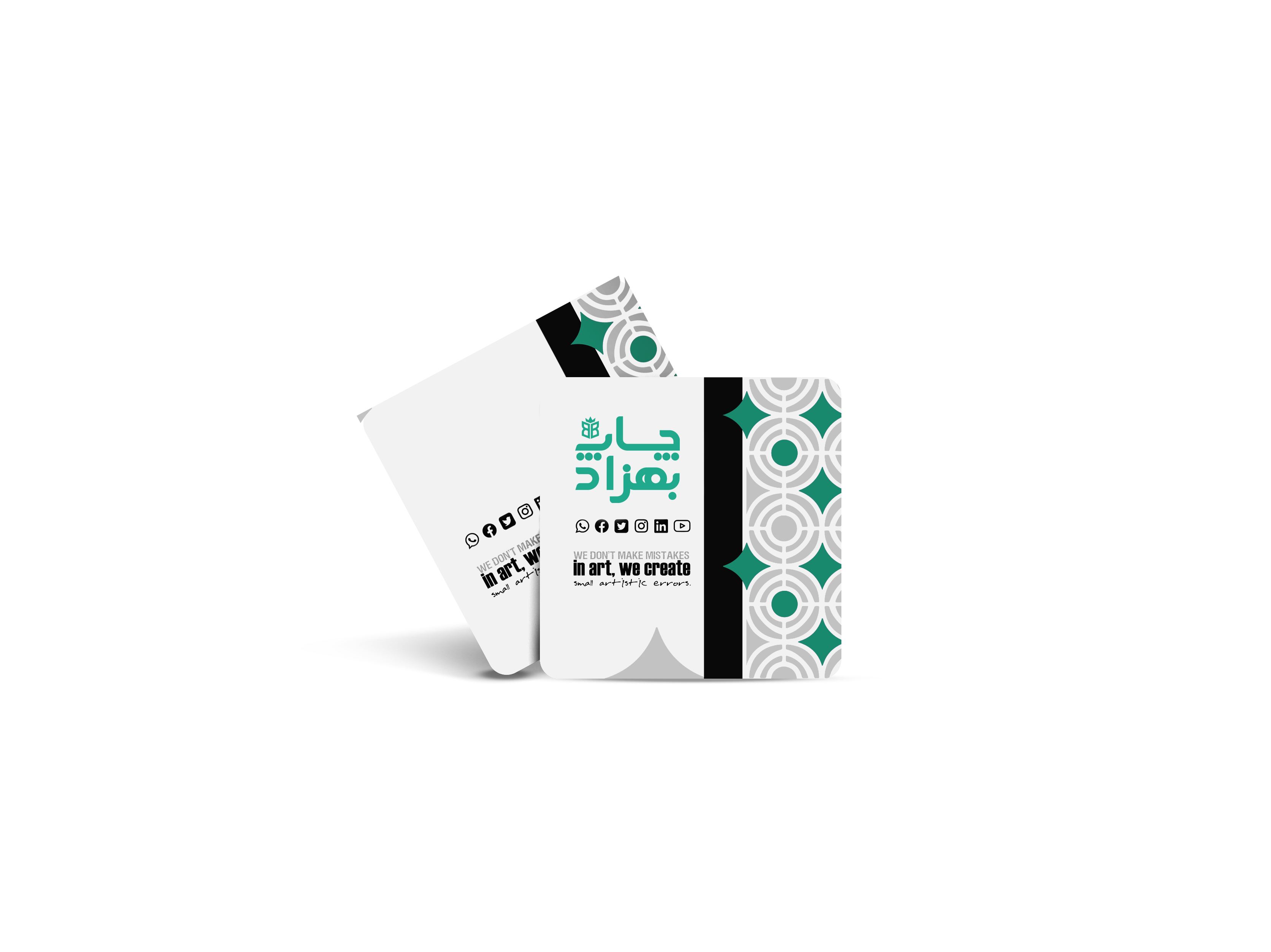 کارت ویزیت لمینت براق مربع دورگرد